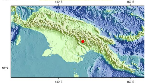 巴布亚新几内亚发生5.8级地震 震源深度20千米